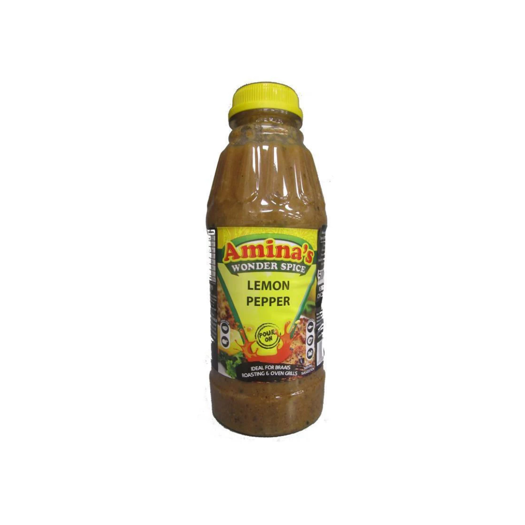 Amina's Wonder Spice Marinade - Pour On - Lemon Pepper 500ml
