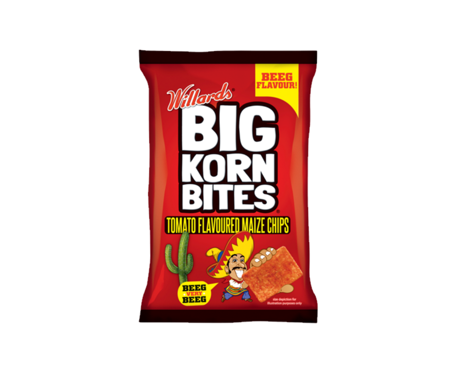 Willards Big Korn Bites - Tomato 50g