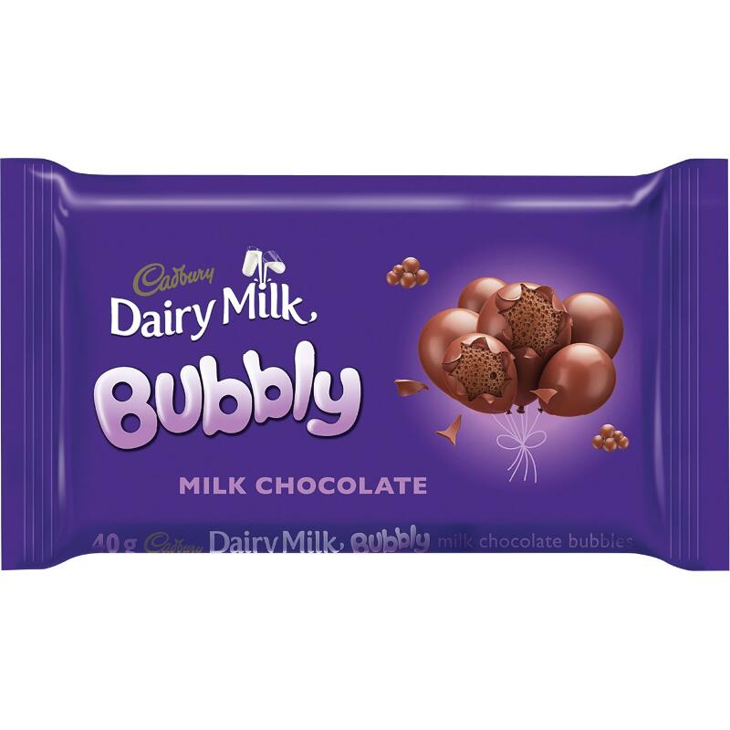 Cadbury Chocolate Bars - Dairy Milk - Bubbly Choc 40g