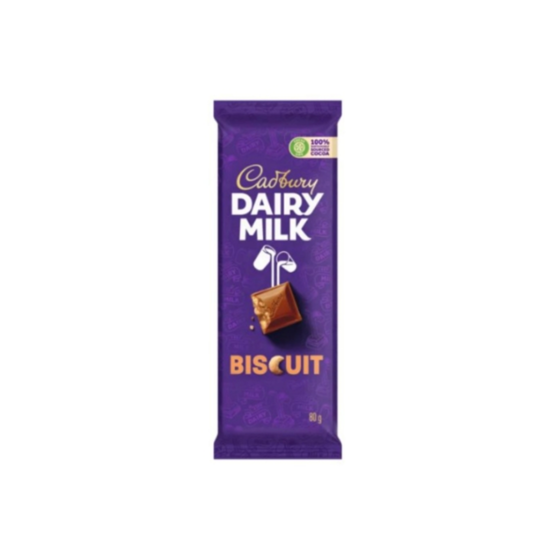 Cadbury Chocolate Slabs - Dairy Milk - Biscuit 80g