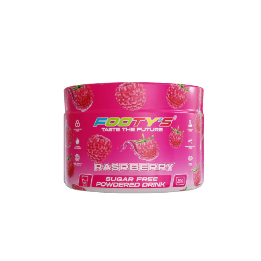 Footy's Cool Drink Powder - Tubs - Raspberry 170g