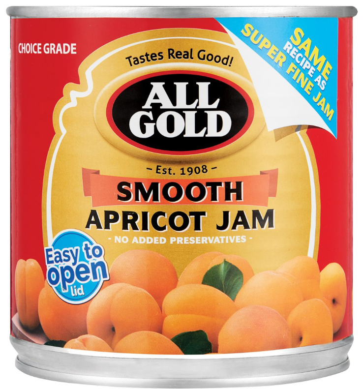 All Gold Jams - Apricot Jam (Super Fine) 900g - Safari Outpost