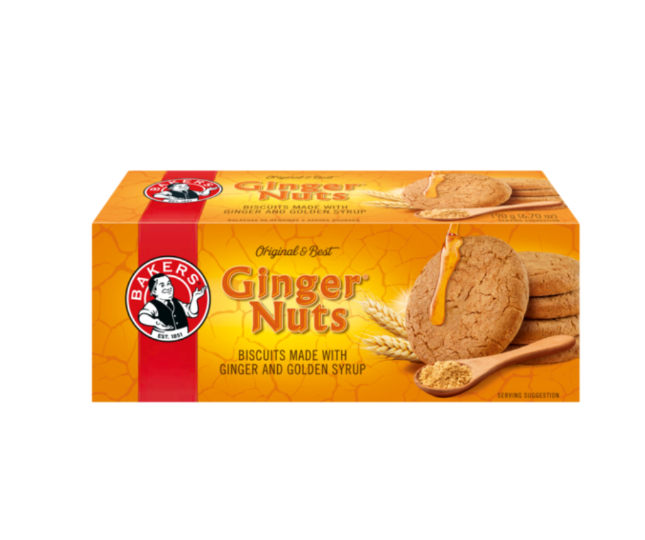 Bakers Ginger Nuts 190g