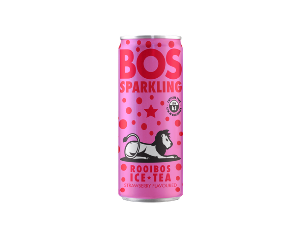 Bos Ice Tea - Can - Sparkling - Strawberry 300ml