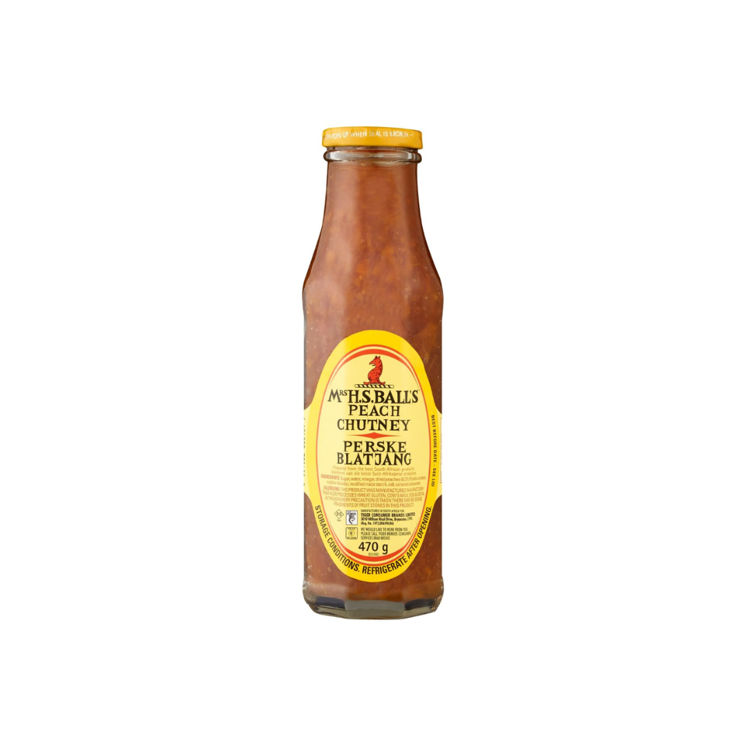 Mrs Balls Chutney - Peach (Glass) 470g
