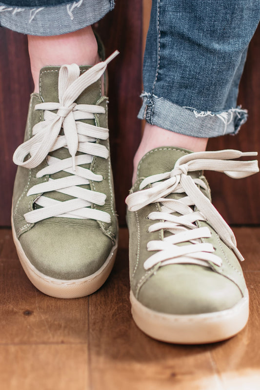 Skaamrosie Sneakers - Green Matte Moss