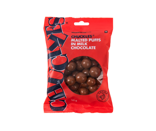 Woolworths Chuckles - Malted Puffs 125g