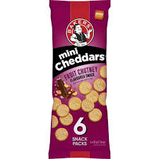 Bakers Mini Cheddars Multipack Fruit Chutney 6x33g [BB]
