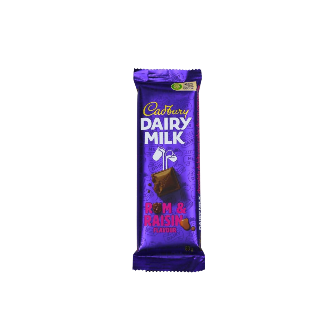 Cadbury Chocolate Slabs - Dairy Milk - Rum And Raisin 80g