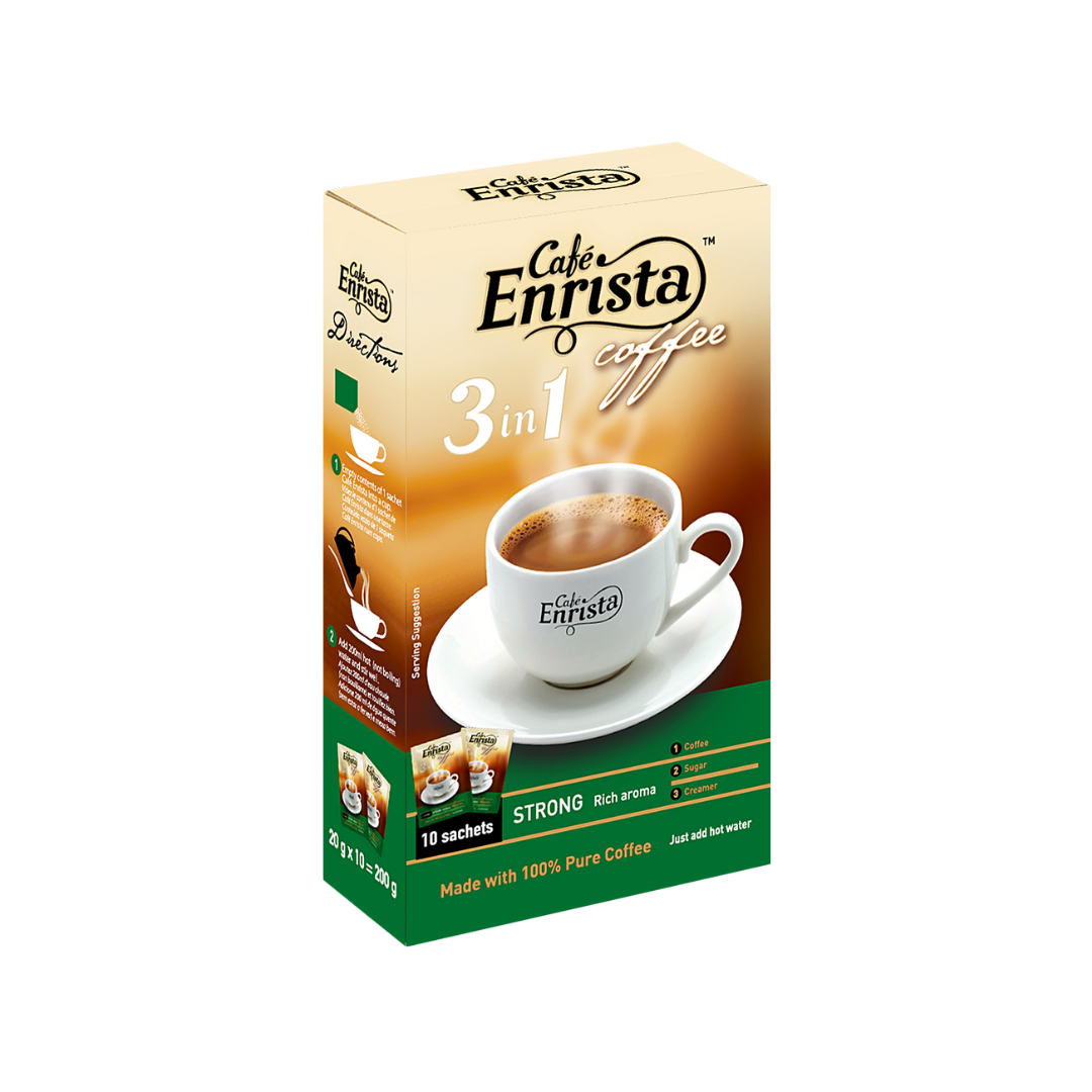 Cafe Enrista Coffee - 3-in-1 Strong - Pouch 200g (10s)