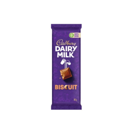 Cadbury Chocolate Slabs - Dairy Milk - Biscuit 80g
