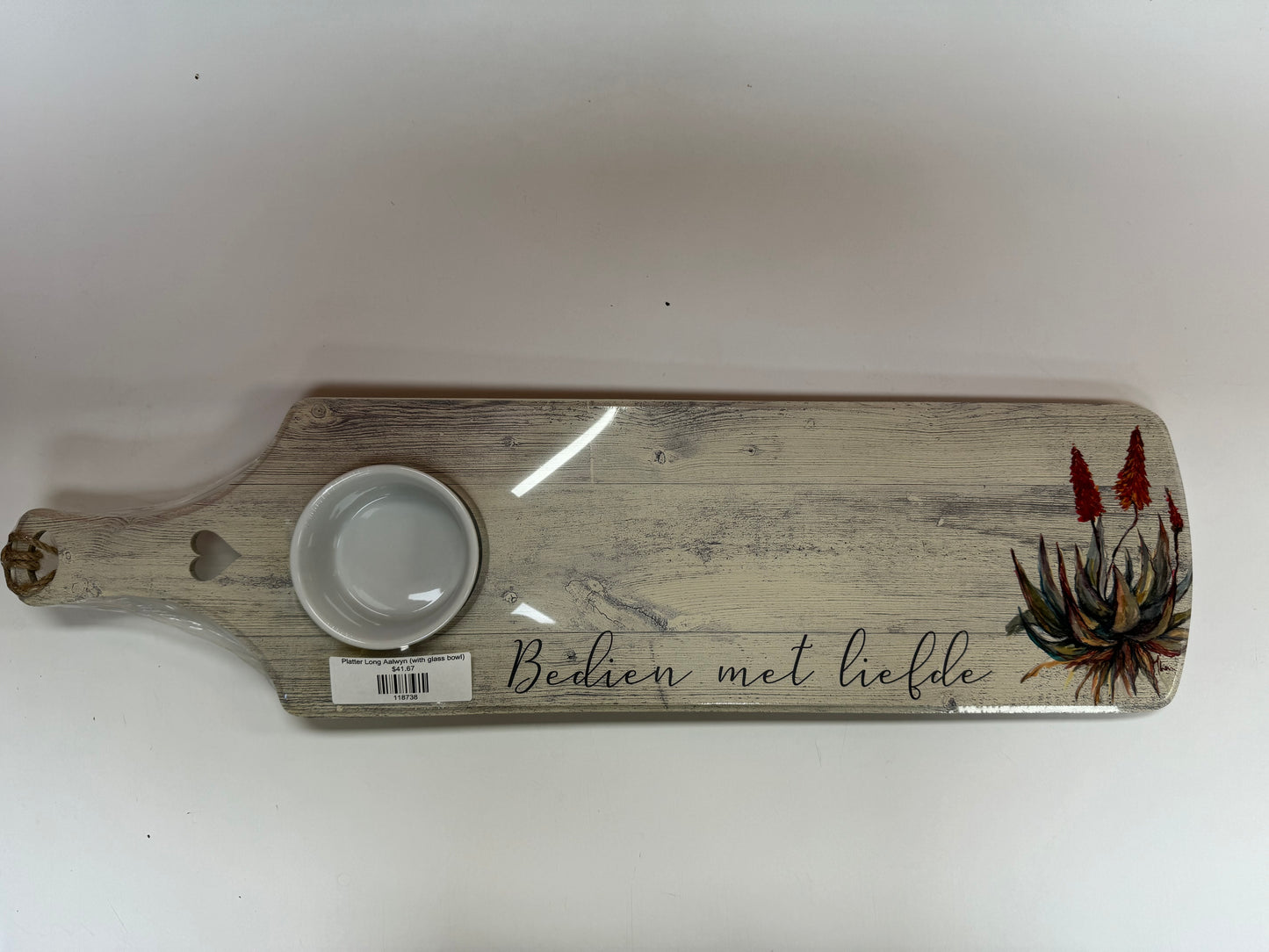 Platter Long Aalwyn (with glass bowl)