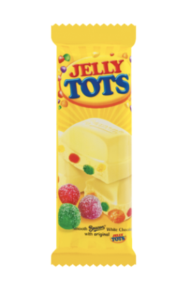 Beacon Chocolate Slabs - Jelly Tots in White Chocolate