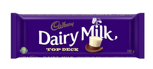 Cadbury Chocolate Slabs - Dairy Milk - Top Deck 150g