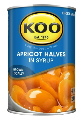 Koo Canned Fruit - Apricot Halves in Syrup 410g