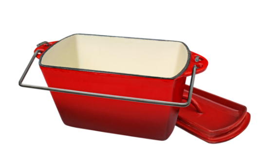 LK's Cast Iron Products - Bread Pot - Red Enamel 2.2l