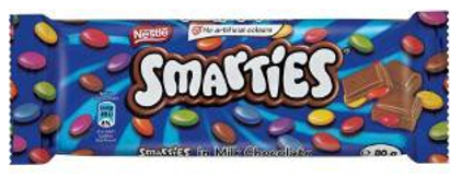 Smarties Choc Slab - Milk 80g