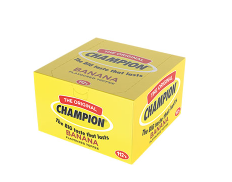 Champion Hawker Packs - Flavoured Toffee - Banana (Single Toffee)