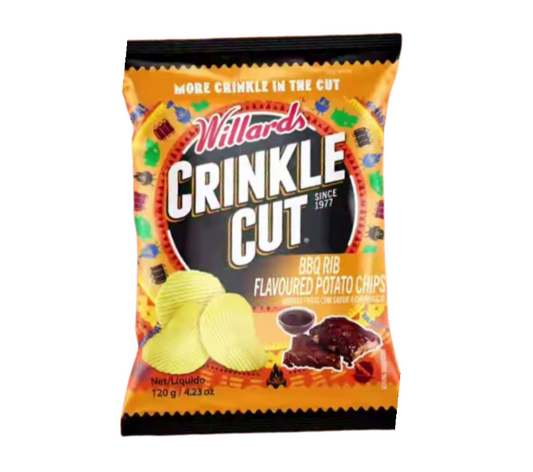 Willards Crinkle Cut - BBQ Rib 120g