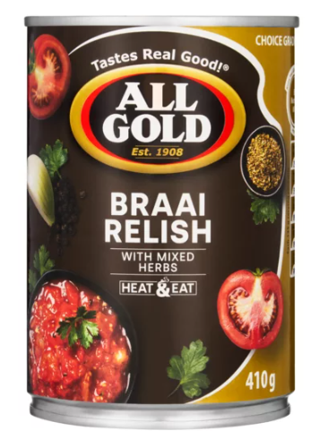 All Gold Braai Relish - w/ Mixed Herbs (Can) 410g