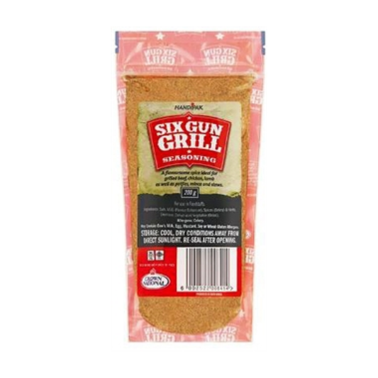 Six Gun Grill seasoning packet on a white background