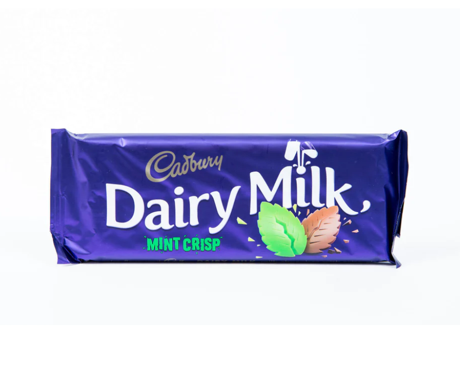 Cadbury Chocolate Slabs - Dairy Milk - Envy - Mint Crisp 150g