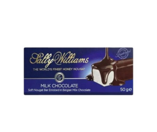 Sally Williams Nougat Bar - Milk Chocolate (Nut Free) 50g