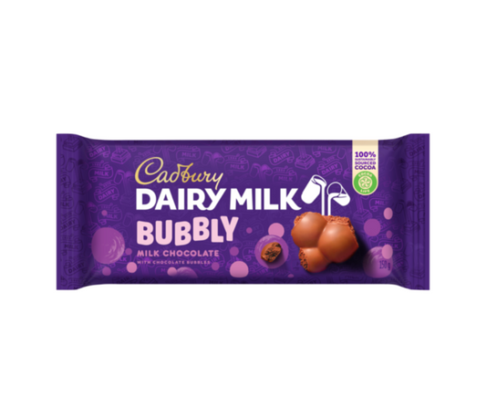 Cadbury Chocolate Slabs - Dairy Milk - Bubbly Choc 150g