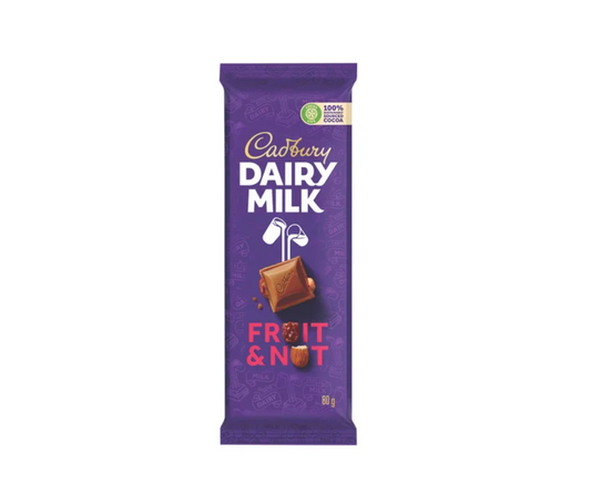 Cadbury Chocolate Slabs - Dairy Milk - Fruit & Nut 80g