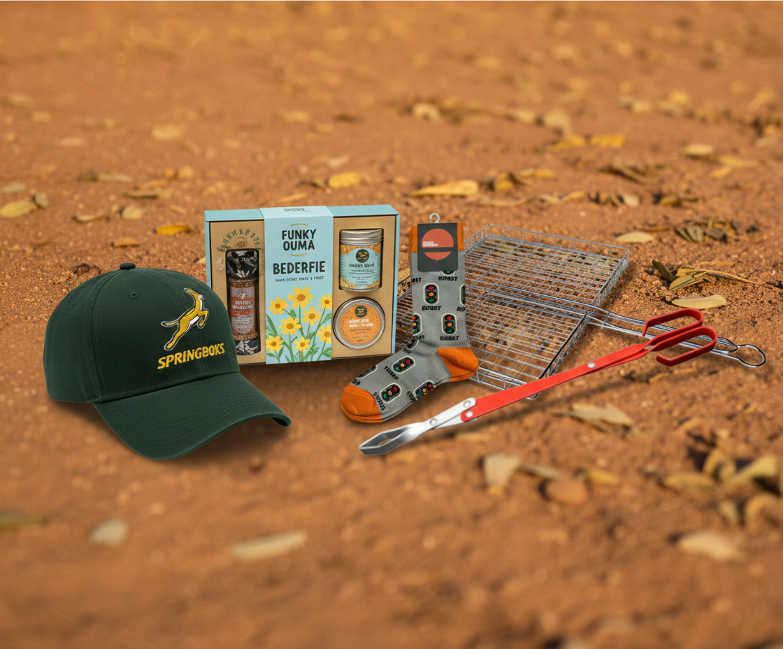 Banner featuring South African gifts and accessories