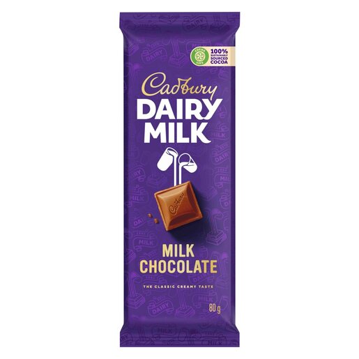 Cadbury Chocolate Slabs - Dairy Milk - Milk Chocolate 80g