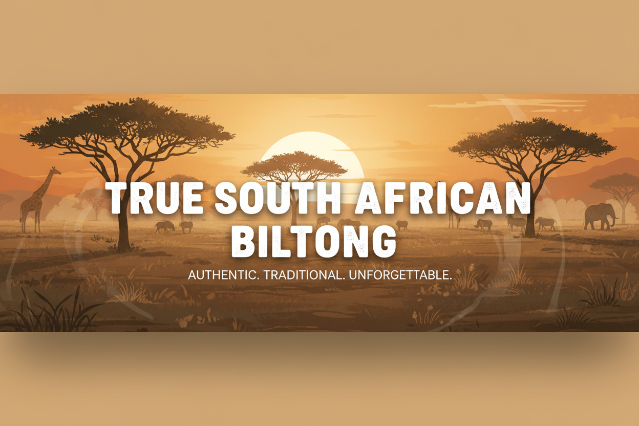 True South African Biltong Text Banner